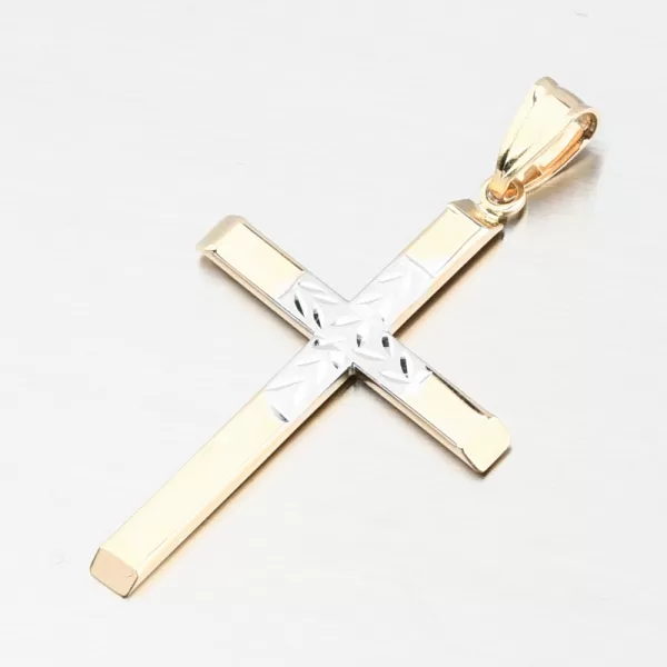 Zlatý přívěsek kříž 43-21834