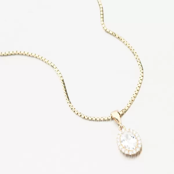 Zlatý přívěsek se zirkony 13R-428