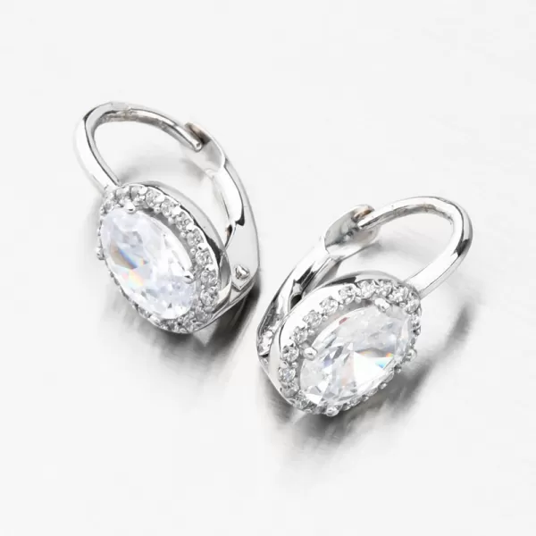 Zlaté náušnice se zirkony 148P-122186