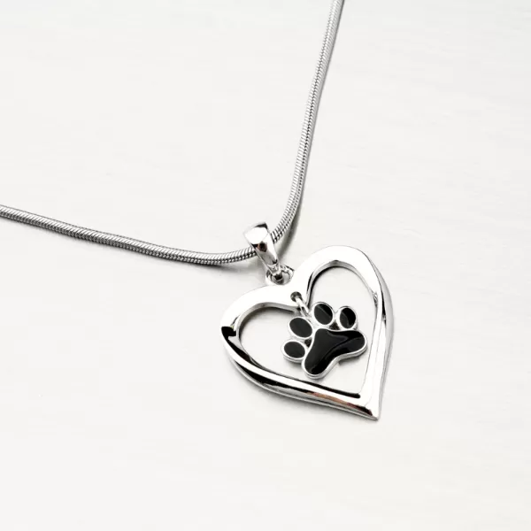 Stříbrné srdce s tlapičkou PKL-3127