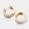 Dámské náušnice žluté zlato 585 kruhy se zirkony 143P-122430