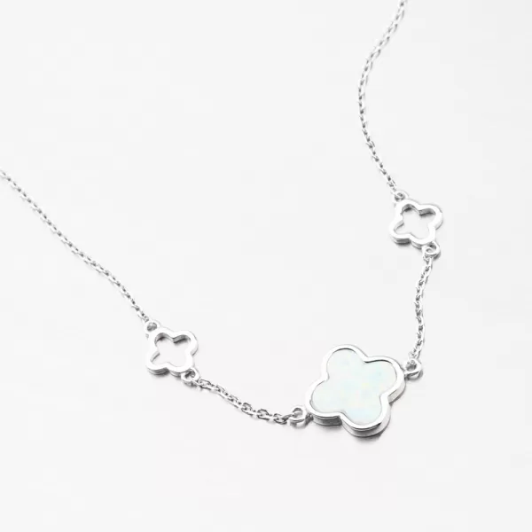 Stříbrný dámský náramek se čtyřlístky PKL-4023