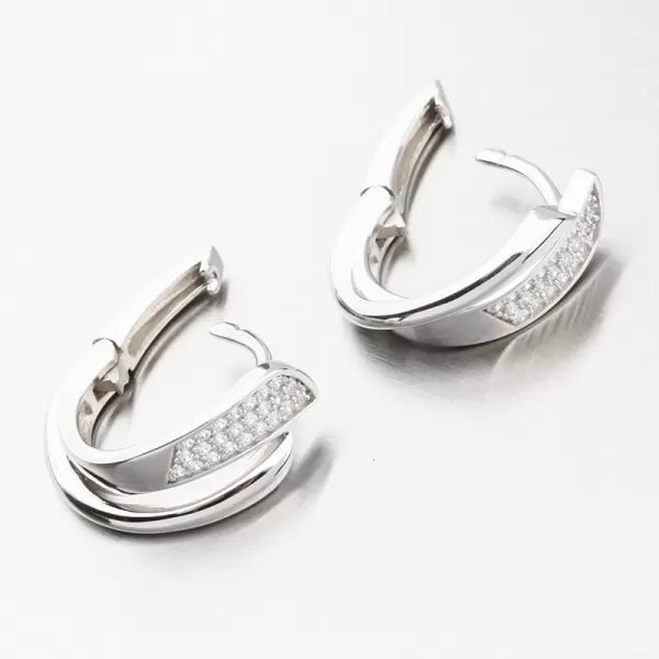 Stříbrné kruhy se zirkony PKL-2192