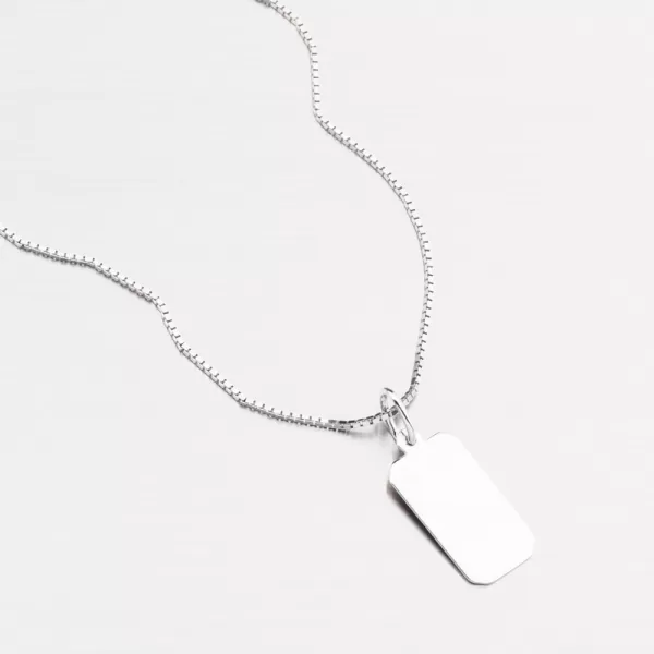 Přívěsek z bílého zlata destička 53P-383-B