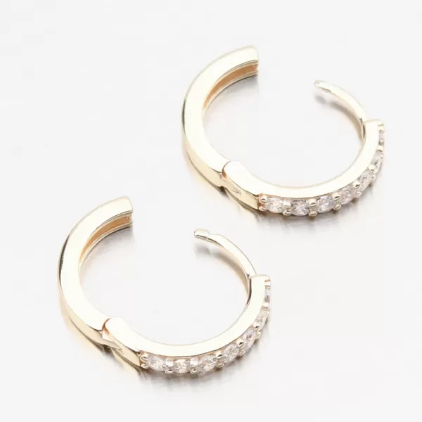 Zlacené stříbrné kruhy se zirkony PKL-2274