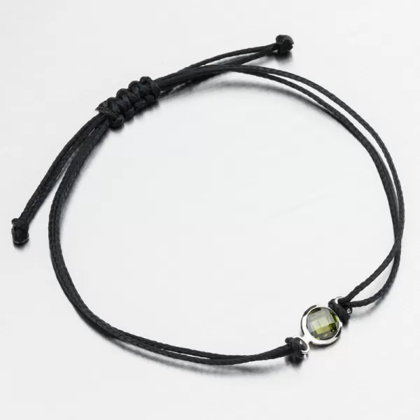 Šňůrkový náramek se zlatým přívěskem LT14-015-B-ZEL