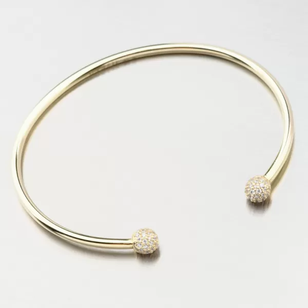 Zlatý pevný náramek GZF5777-ZL-ZIR