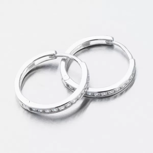 Zlaté kroužky se zirkony 16 mm 42-32584