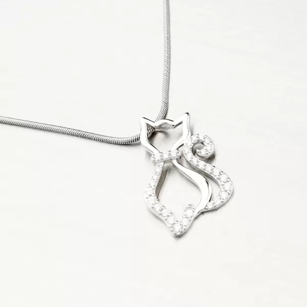 Stříbrný přívěsek kočka PKL-3130