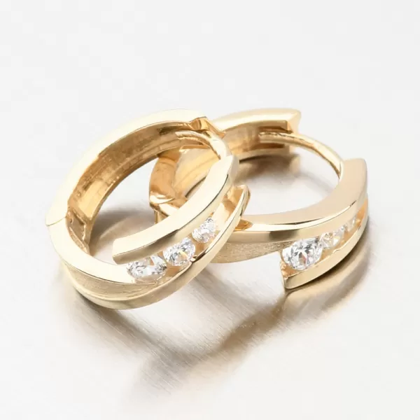 Zlaté kroužky se zirkony DZ1794-ZL-ZIR