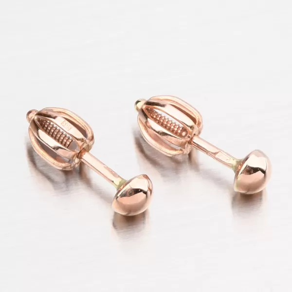 Náušnice z růžového zlata pecky DZ5004CV