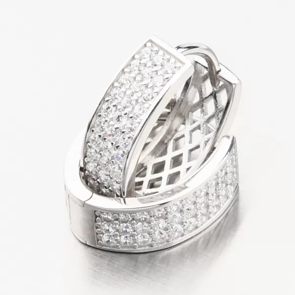 Stříbrné kruhy se zirkony PKL-2199