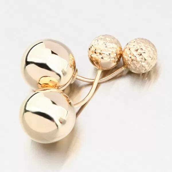 Zlaté náušnice koule záušnice 12R-750