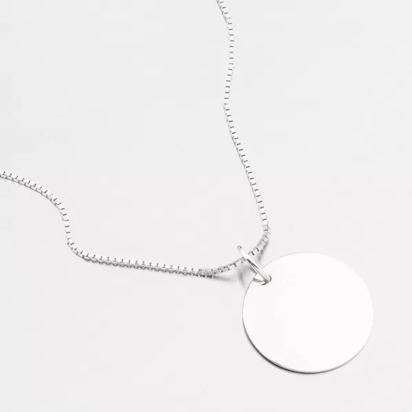 Kulatý přívěsek z bílého zlata 53P-373-B