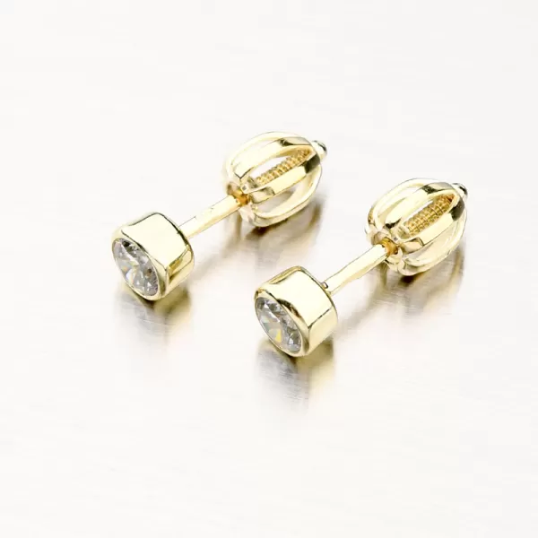 Zlaté náušnice pecky se zirkonem 52GZ-3034Z-SR