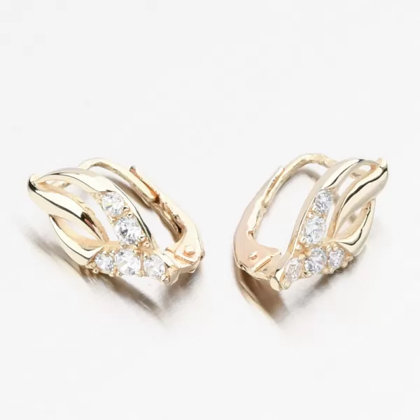 Zlaté náušnice se zirkony 663P-120406