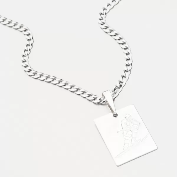 Stříbrný přívěsek lyžování PAMŠ-130766-Ag