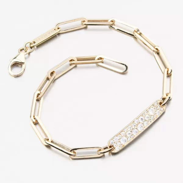 Zlatý luxusní náramek se zirkony DZF5765-ZL-ZIR