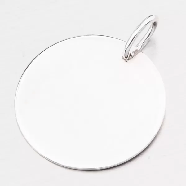 Kulatý přívěsek z bílého zlata 53P-373-B