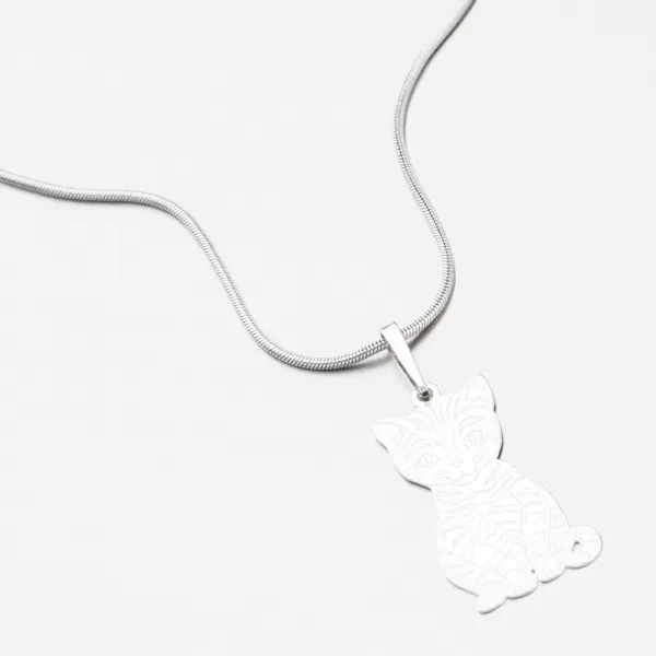 Stříbrný přívěsek kočka PAMŠ-130546-Ag