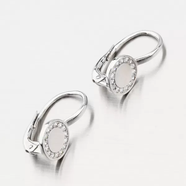Náušnice z bílého zlata se zirkony 668P-120418