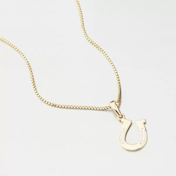 Podkova se zirkony - zlato 585 GCA13-008