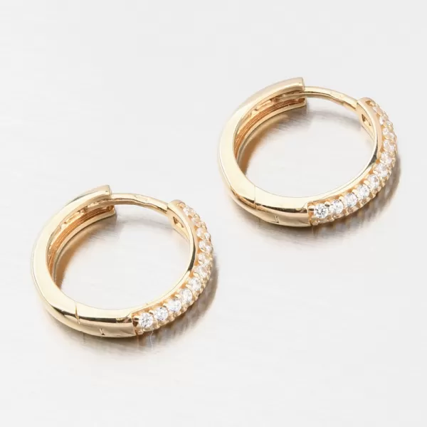 Zlaté kruhy se zirkony 12R-733