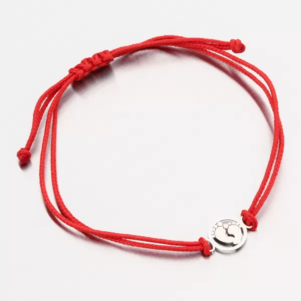 Náramek červený provázkový s přívěskem LT14-013-B
