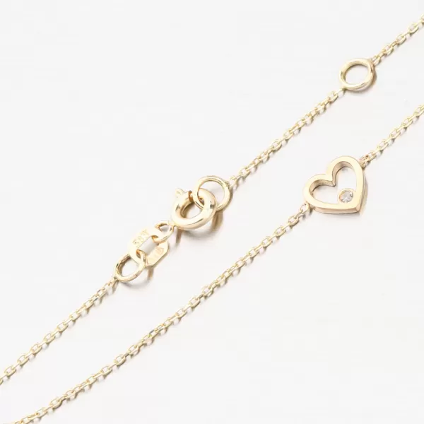 Náramek se srdcem zlato 585 GCA14-001