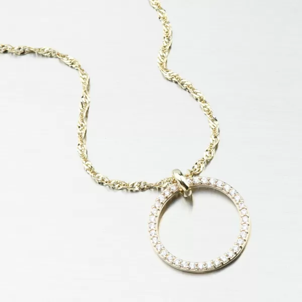 Přívěsek ze žlutého zlata DZF3775-ZL-ZIR