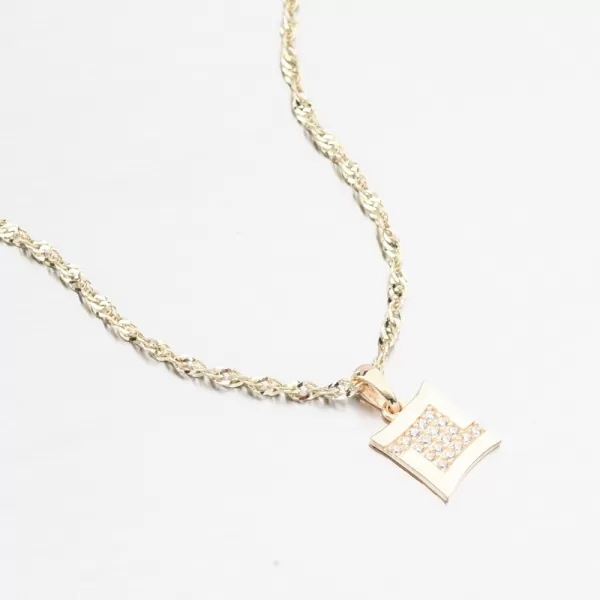 Zlatý přívěsek se zirkony 43-22100