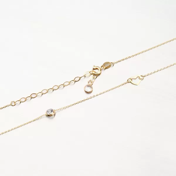 Zlatý náhrdelník se zirkony PKL25-004