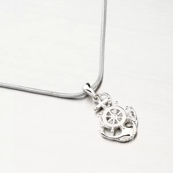 Stříbrný přívěsek kotva kormidlo PKL-3124