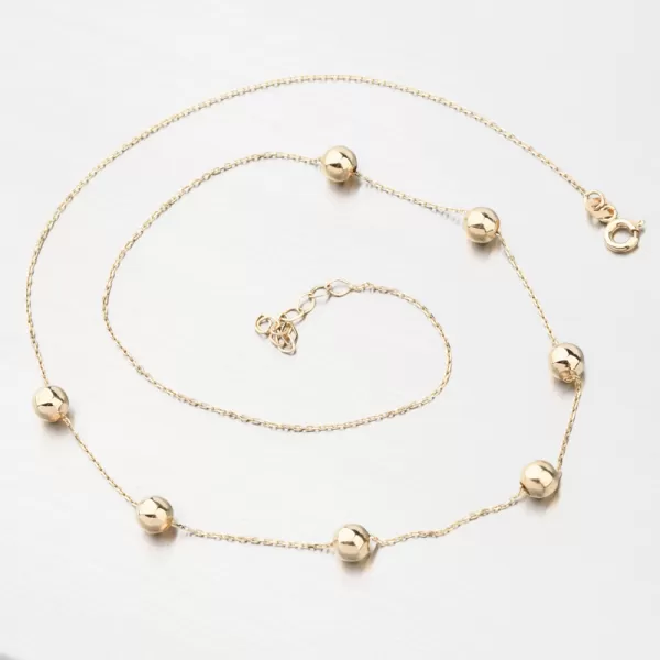 Náhrdelník s kuličkami zlato 585 GCA15-010