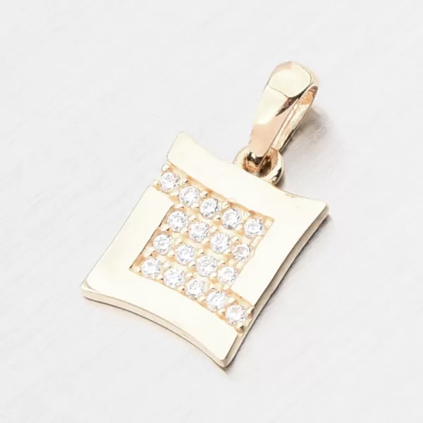 Zlatý přívěsek se zirkony 43-22100