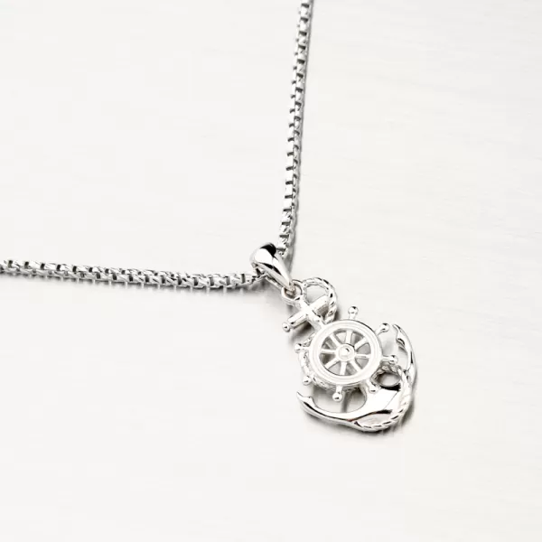 Stříbrný přívěsek kotva kormidlo PKL-3124