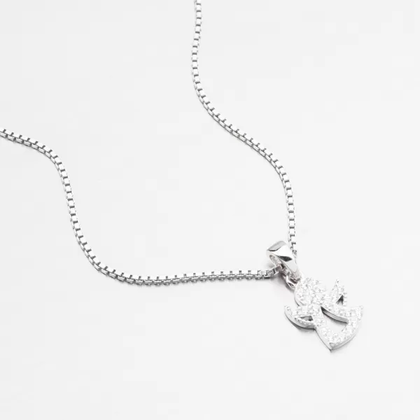 Stříbrný přívěsek anděl se zirkony PKL-3164