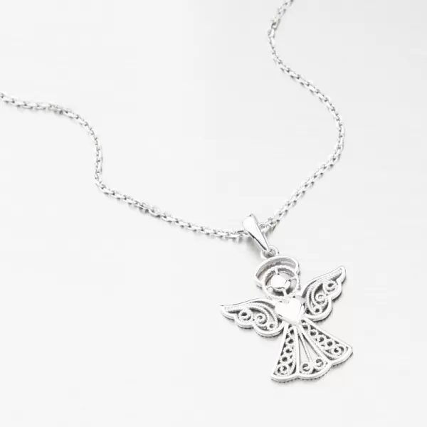 Přívěsek z bílého zlata anděl GCA13-021