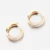 Dámské náušnice žluté zlato 585 kruhy se zirkony 143P-122430