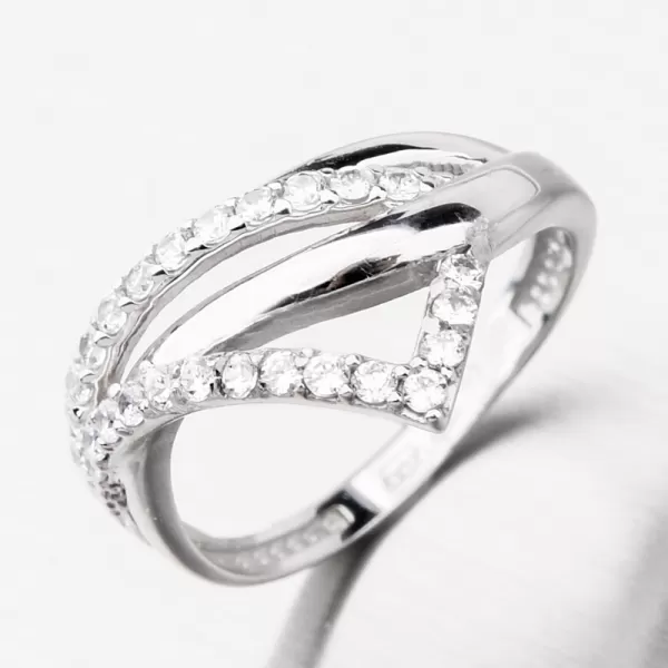 Zlatý prsten se zirkony 1-307