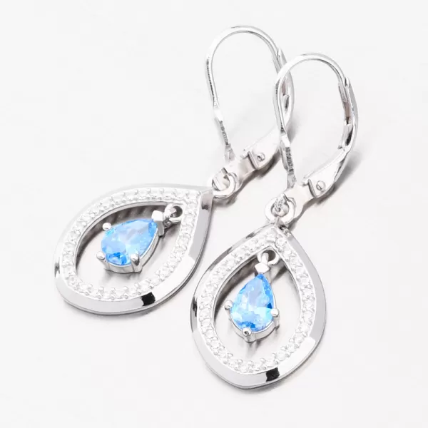 Náušnice s akvamarínem PKL-2210