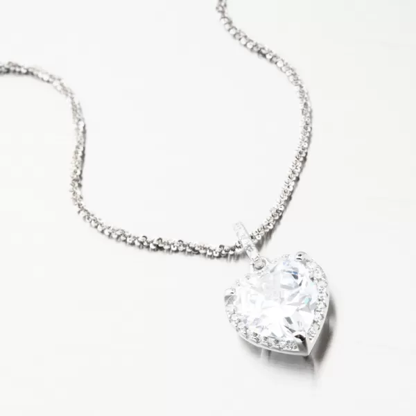 Stříbrný přívěsek srdce HST-13314