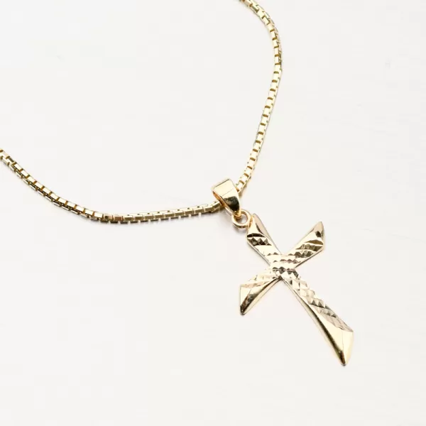 Přívěsek žluté zlato 585 kříž 43-22141