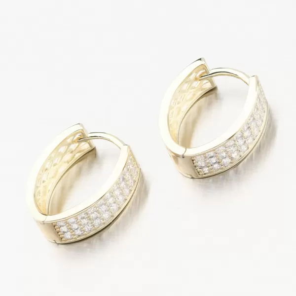 Stříbrné kruhy se zirkony PKL-2185