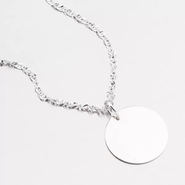 Kulatý přívěsek z bílého zlata 53P-373-B