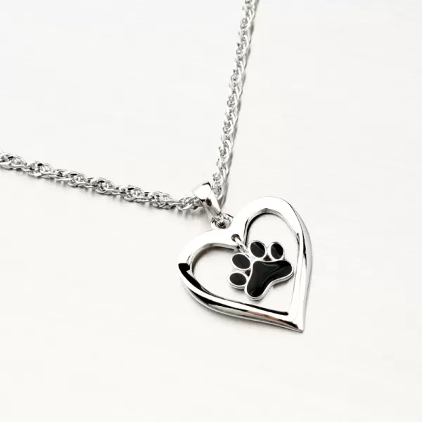 Stříbrné srdce s tlapičkou PKL-3127