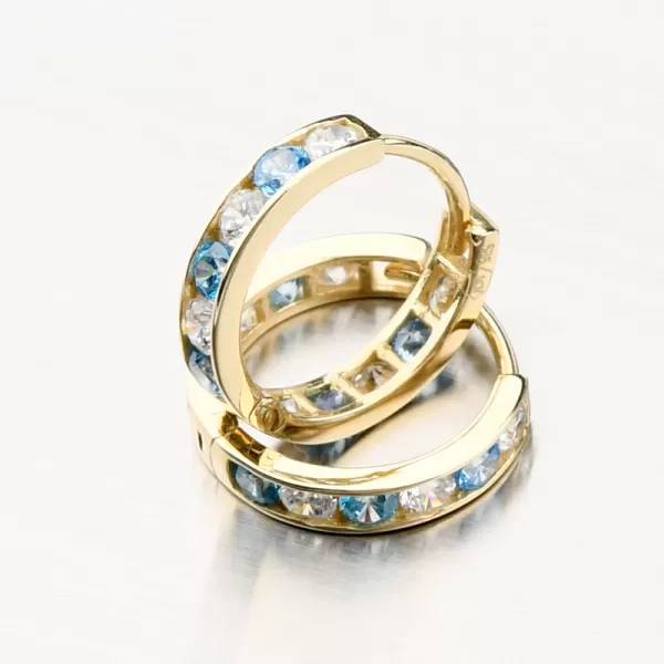 Zlaté kroužky se zirkony PKL22-038