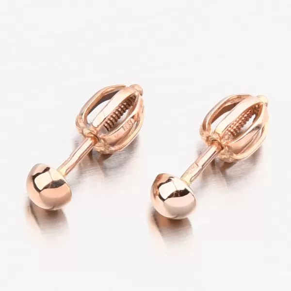Náušnice z růžového zlata pecky DZ5004CV