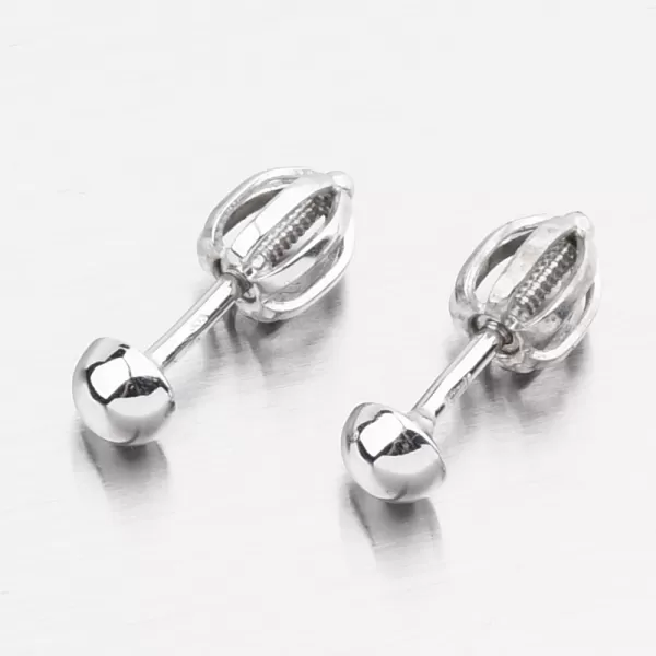 Náušnice z bílého zlata pecky DZ5004B