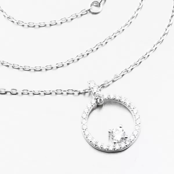 Stříbrný náhrdelník se zirkony PKL-5022